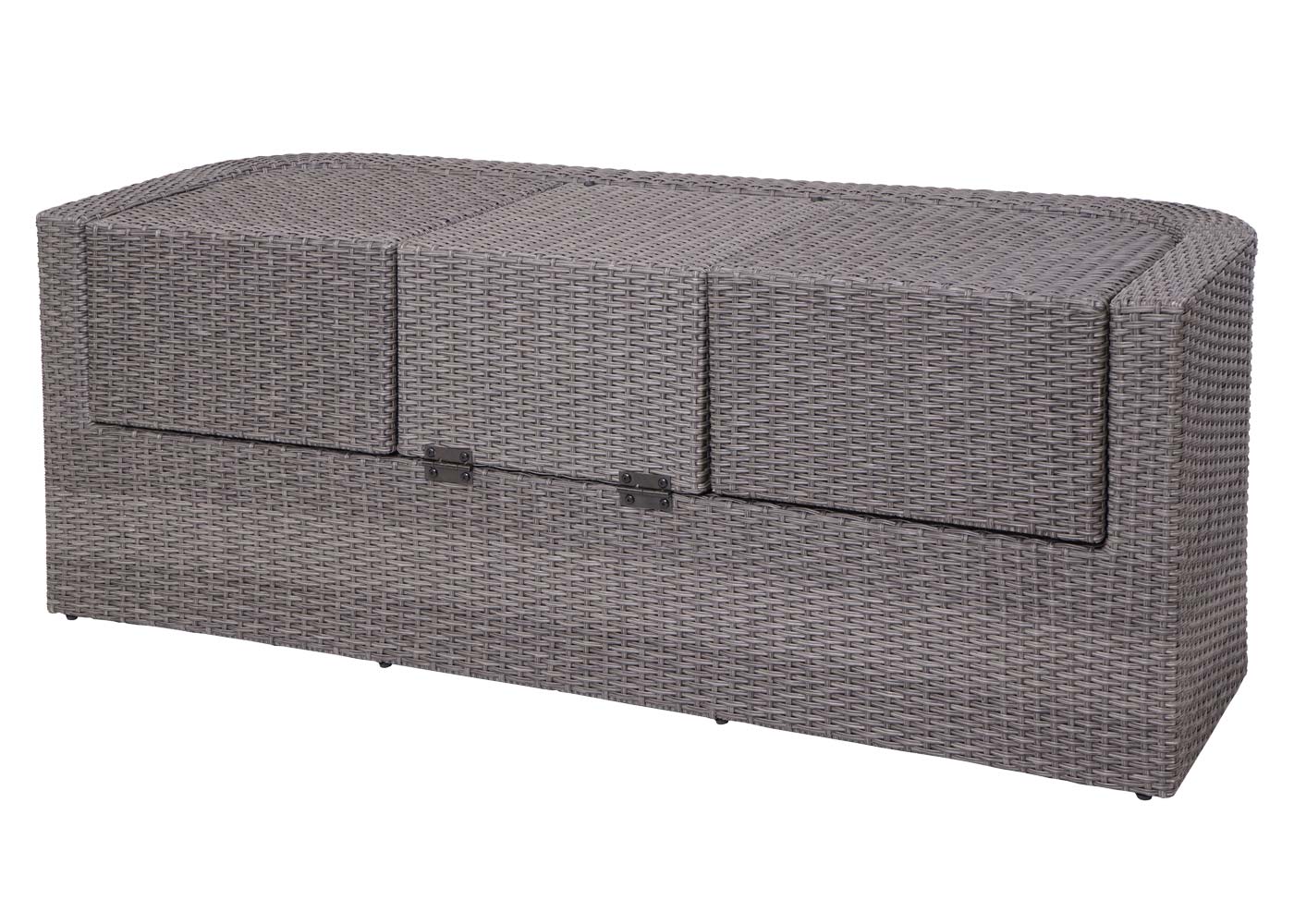 Poly-Rattan Garnitur HWC-J37 platzsparende Konstruktion