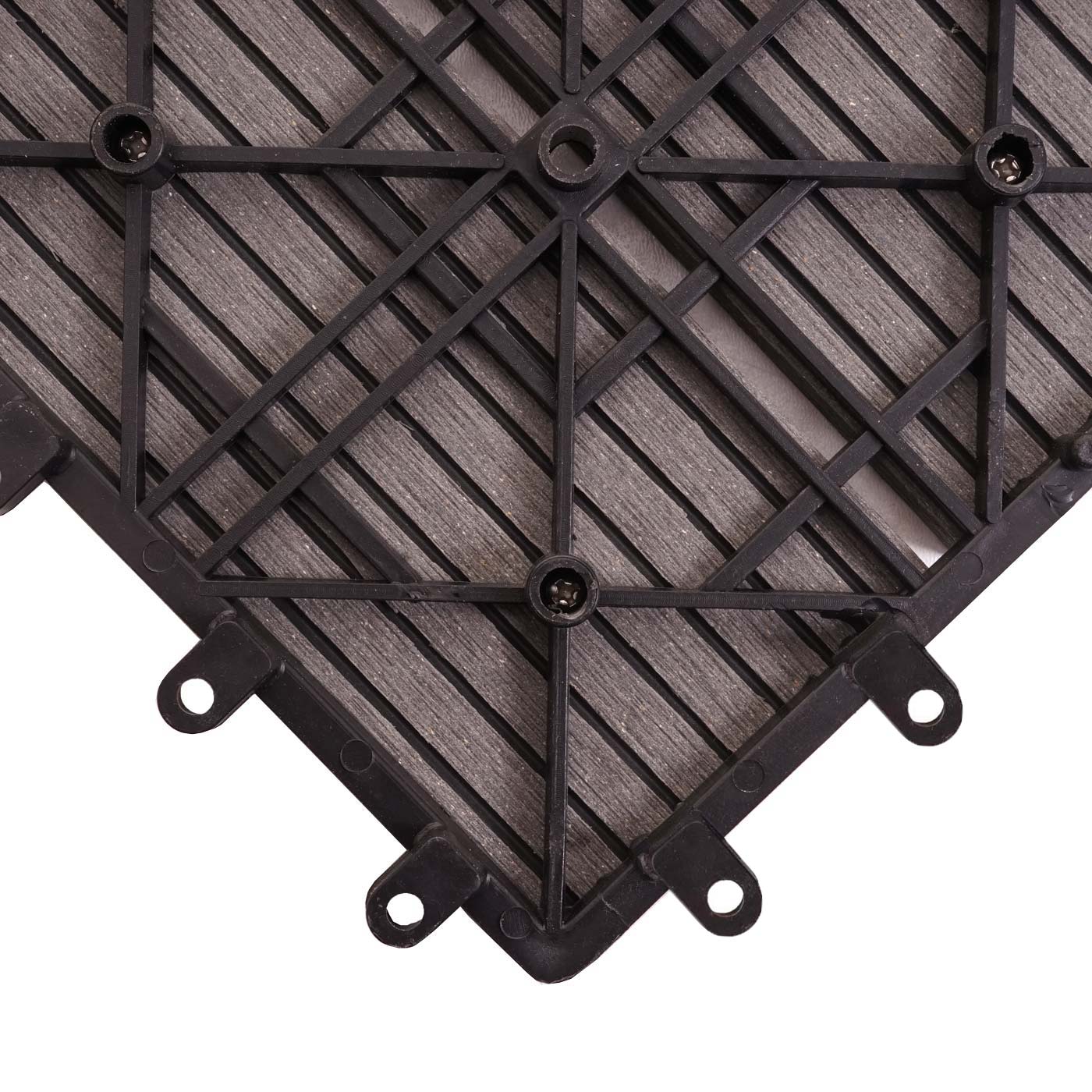 WPC Bodenfliese Rhone + Abschluss Detailbild Rckseite
