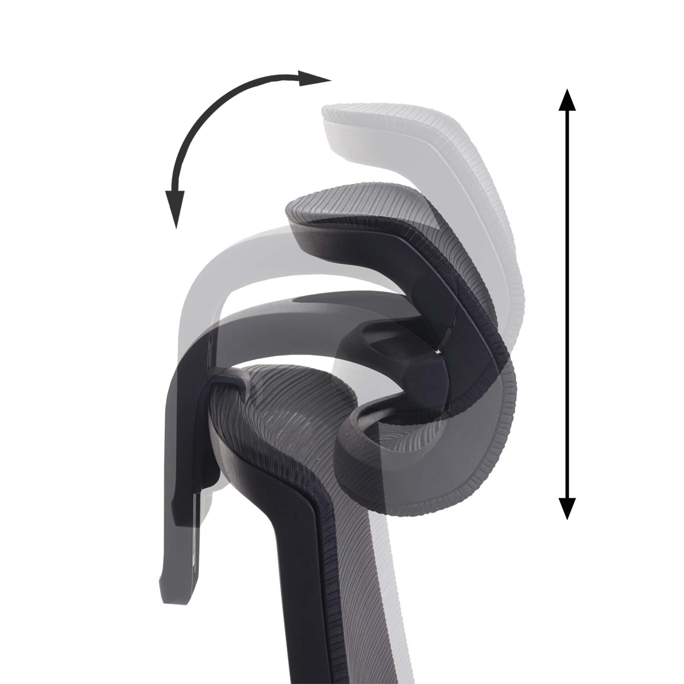 Bürostuhl Detailbild verstellbare Kopfstütze