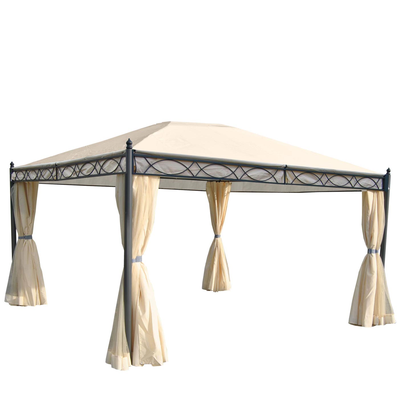 4er-Set Seitenwand fr Pergola Cadiz 4x3m Anwendungsbeispiel