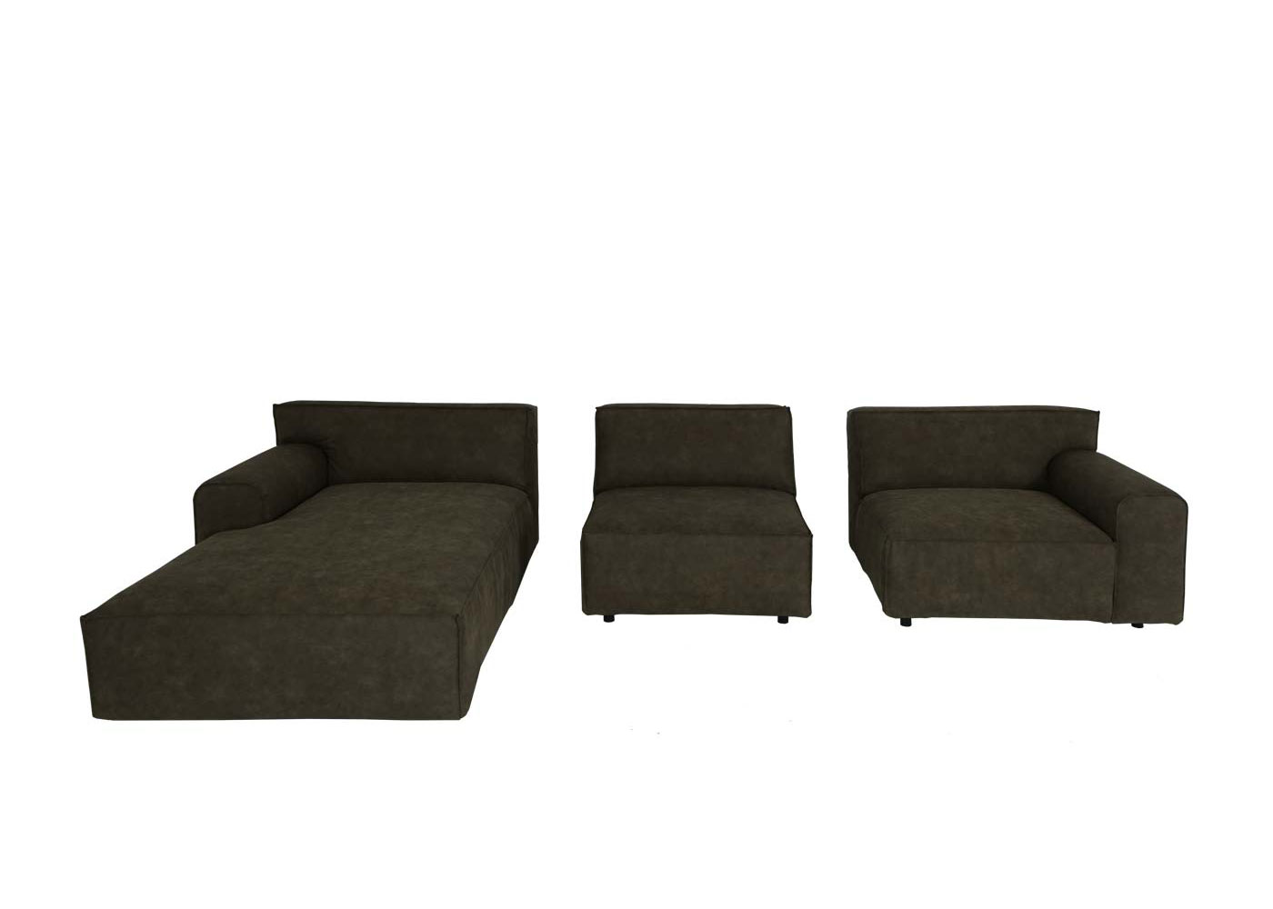 HWC-J59 Ecksofa mit Ottomane Einzelteile