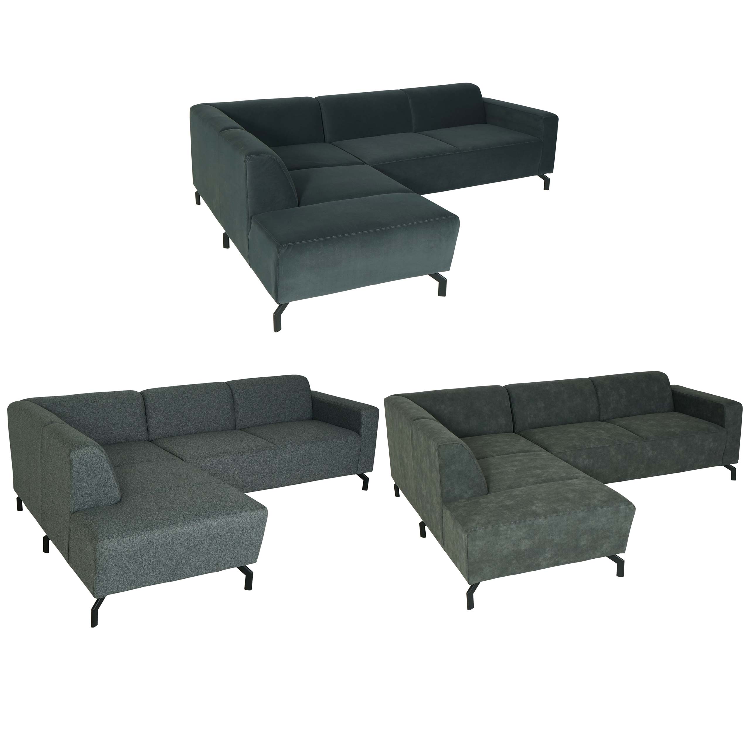 Ecksofa HWC-J60, Couch Sofa mit Ottomane links, Made in EU, wasserabweisend - Bild 15 von 18