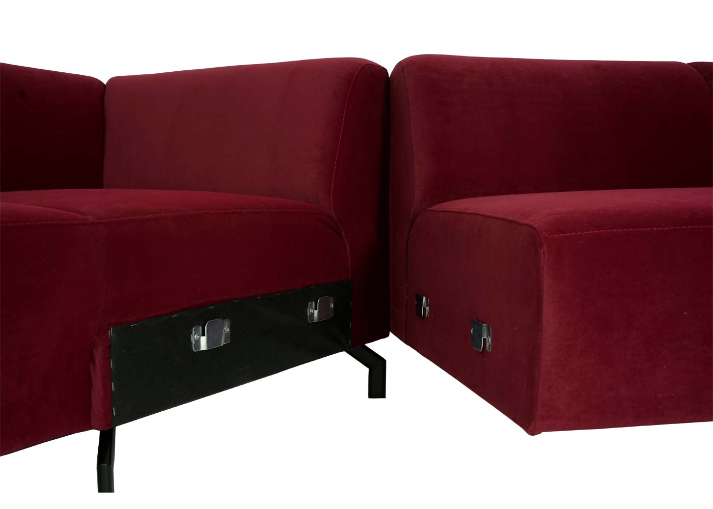 HWC-J60 Ecksofa mit Ottomane Detail Clip-System zur Montage