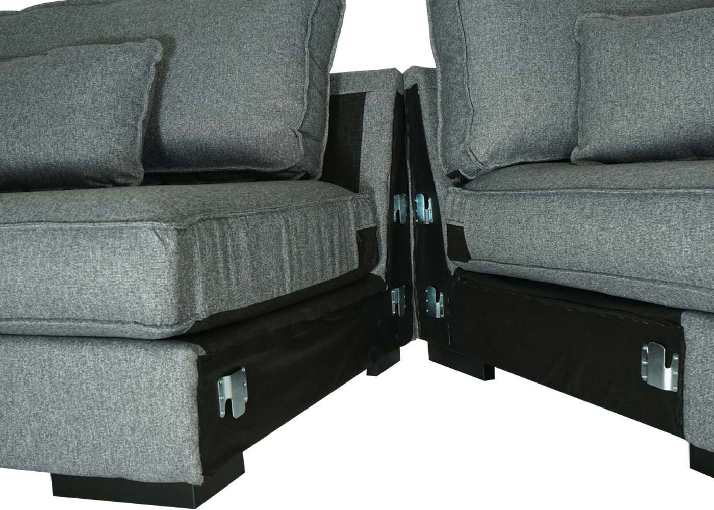 HWC-J58 Ecksofa mit Ottomane Detail Clip-System zur Montage