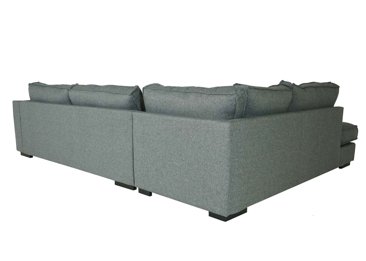 HWC-J58 Ecksofa mit Ottomane Rückansicht