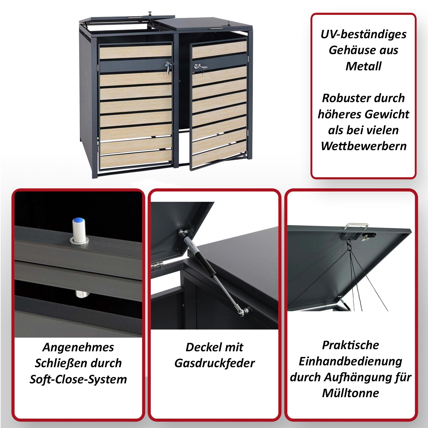 Mlltonnenverkleidung HWC-J81