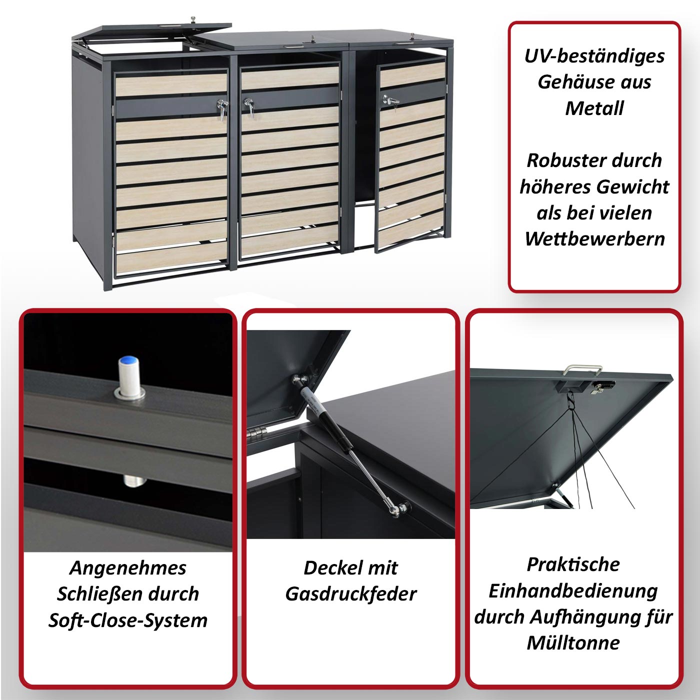 Mlltonnenverkleidung HWC-J81