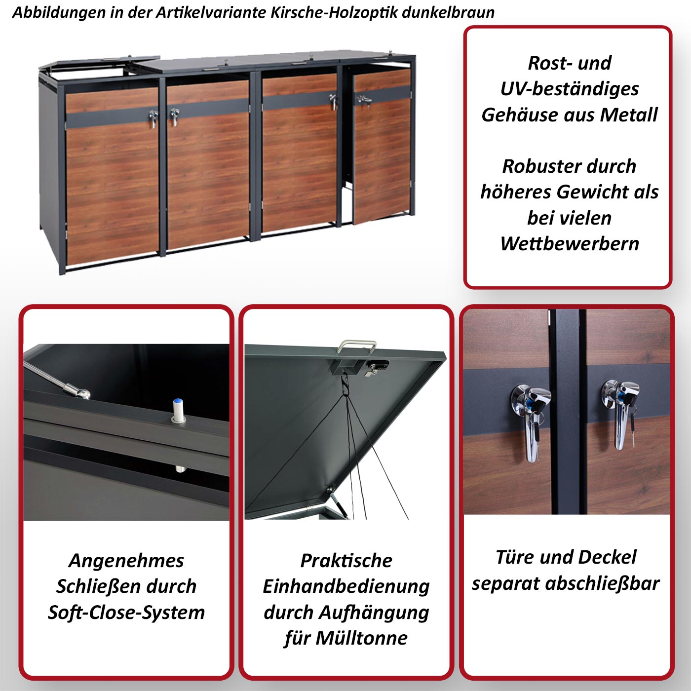 Mlltonnenverkleidung HWC-J82 Anwendungsbeispiel