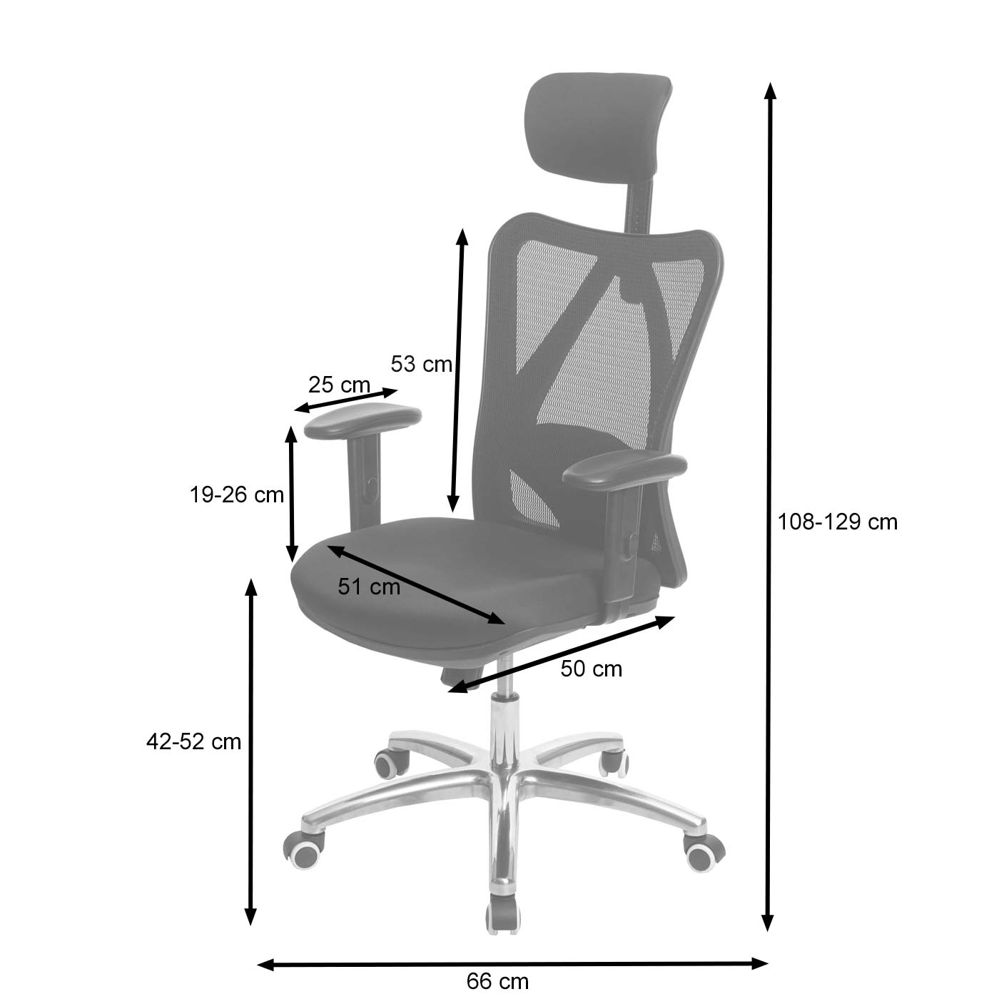 Sihoo Brostuhl M18 Bemaungsbild