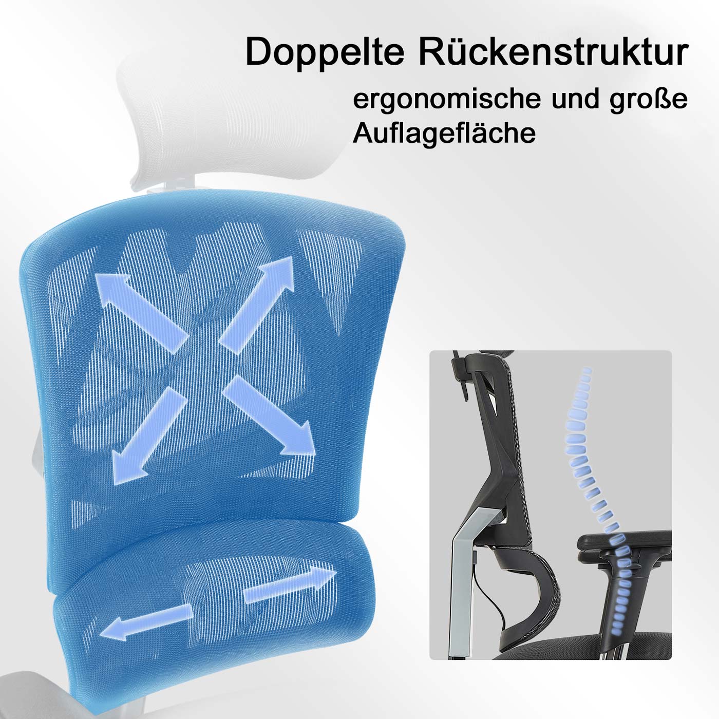 Sihoo Bürostuhl M90 Rückenstruktur