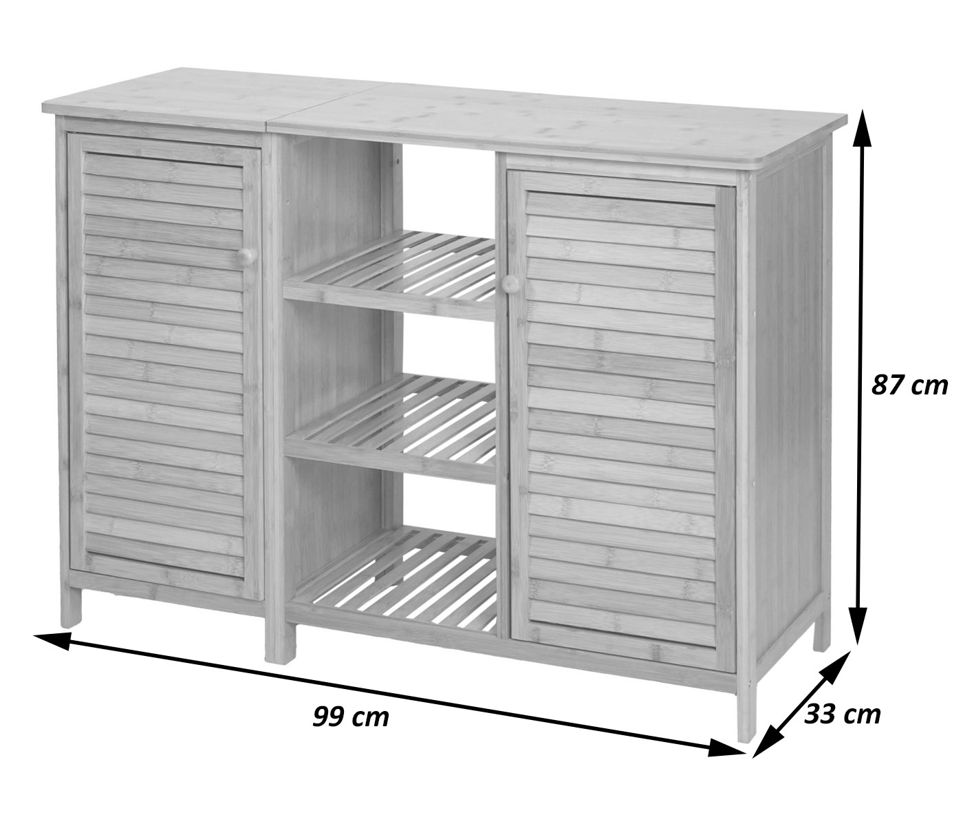 Badezimmerschrank HWC-B18 Bemaungsbild