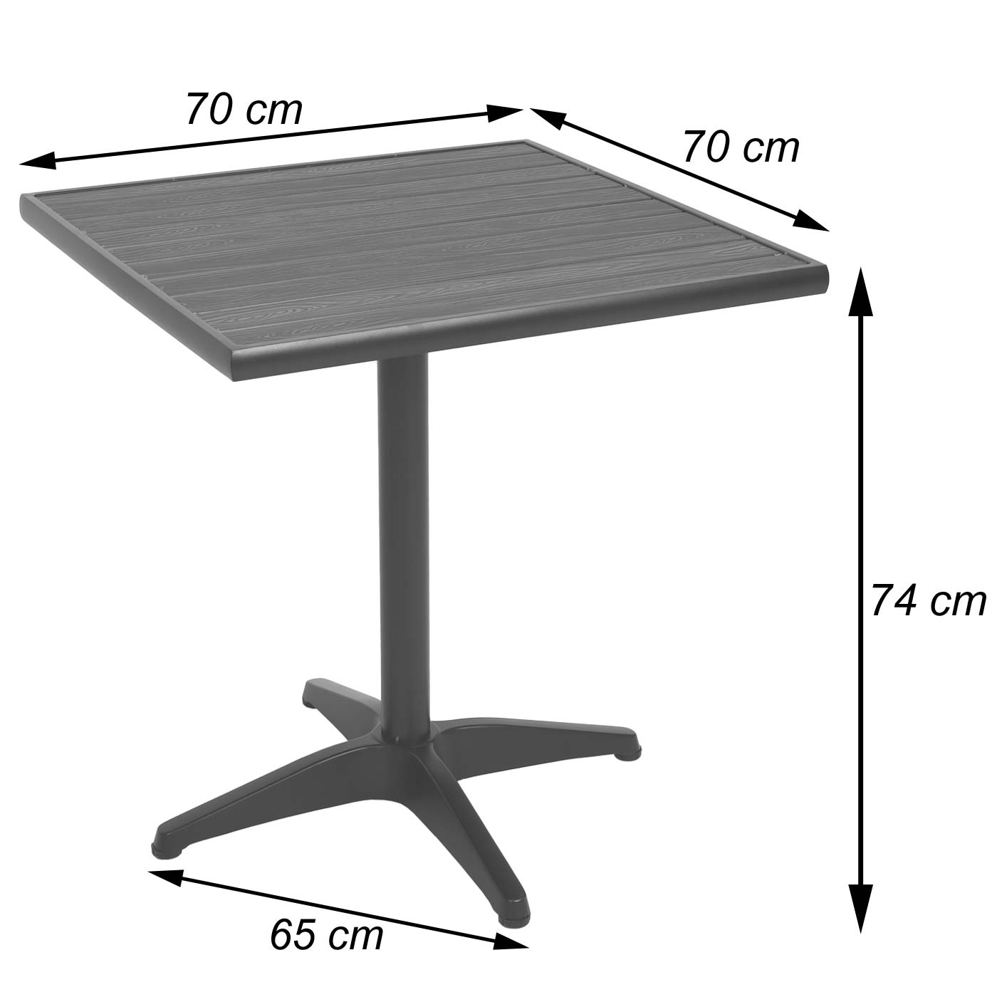 HWC-J95 Gartentisch Bemassungsbild