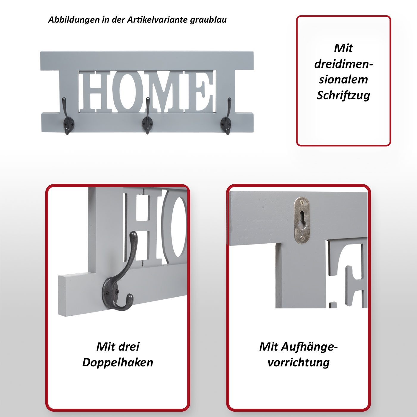 HWC-C60 Wandgarderobe Home Besonderheiten