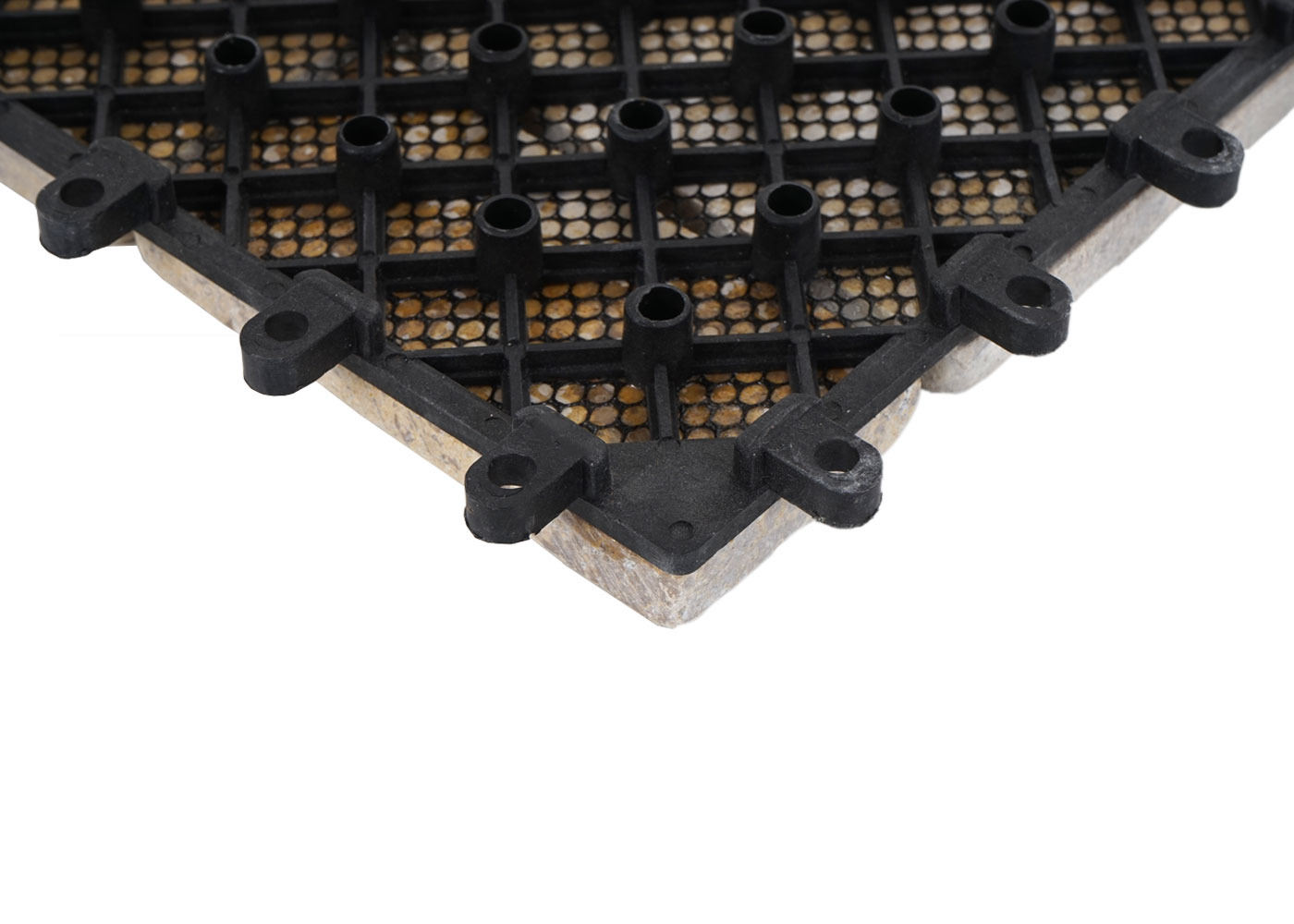 Steinfliese HWC-K70 Detailansicht Kunststoff Unterbau