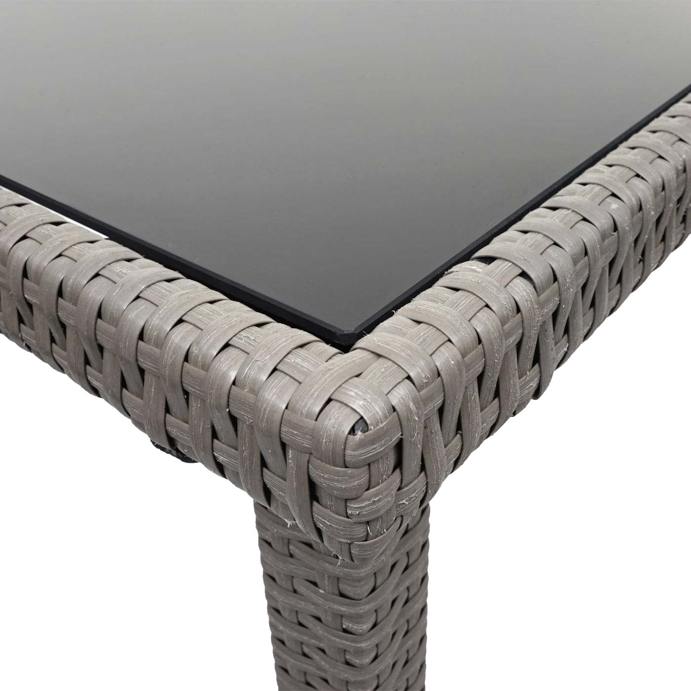 Poly-Rattan Tisch HWC-G19 Detail Tischplatte