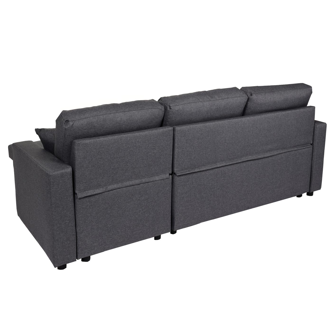 Ecksofa mit Bettkasten HWC-L17 Rckseite