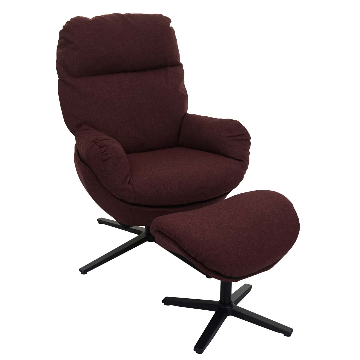 HWC-L12 Relaxsessel Sessel und Hocker