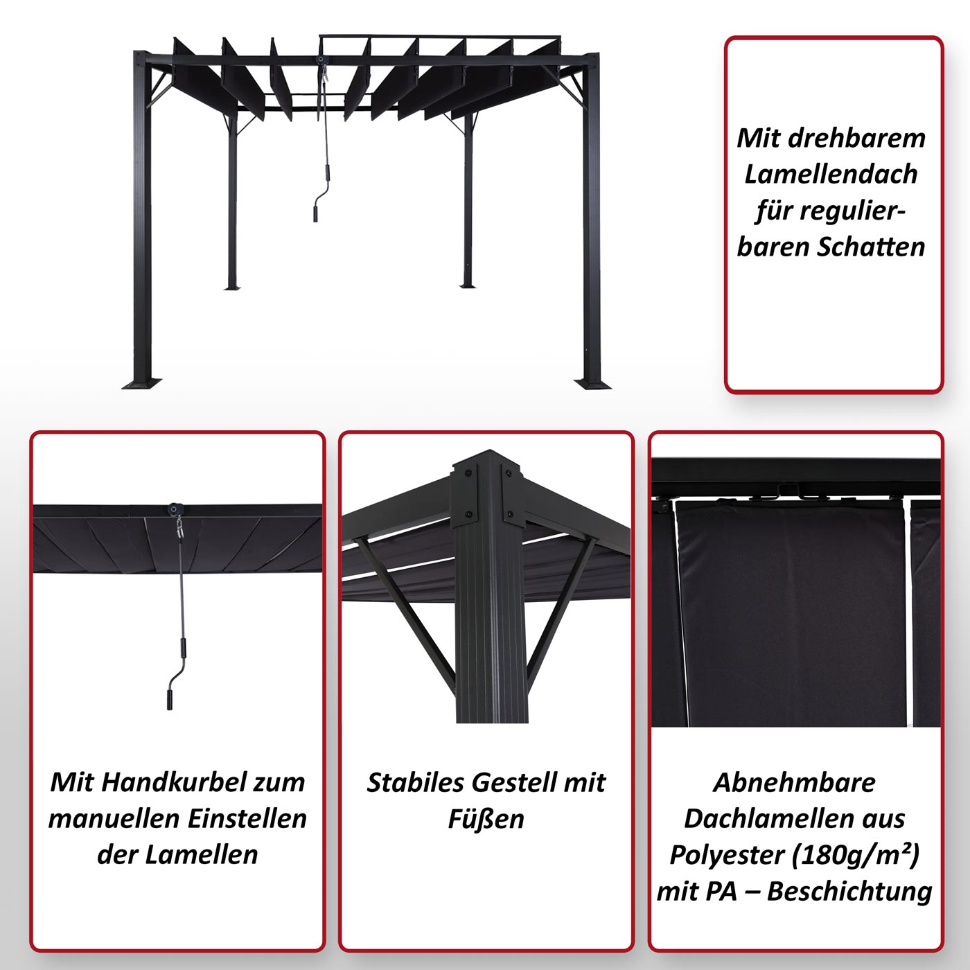 Pergola HWC-L40 Funktionsbild