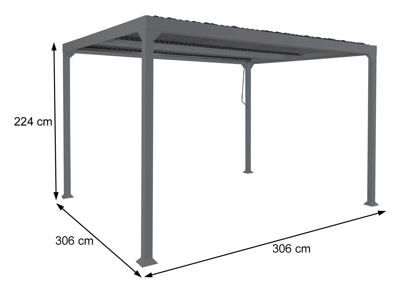 HWC-L41 Pergola Bemaßungsbild