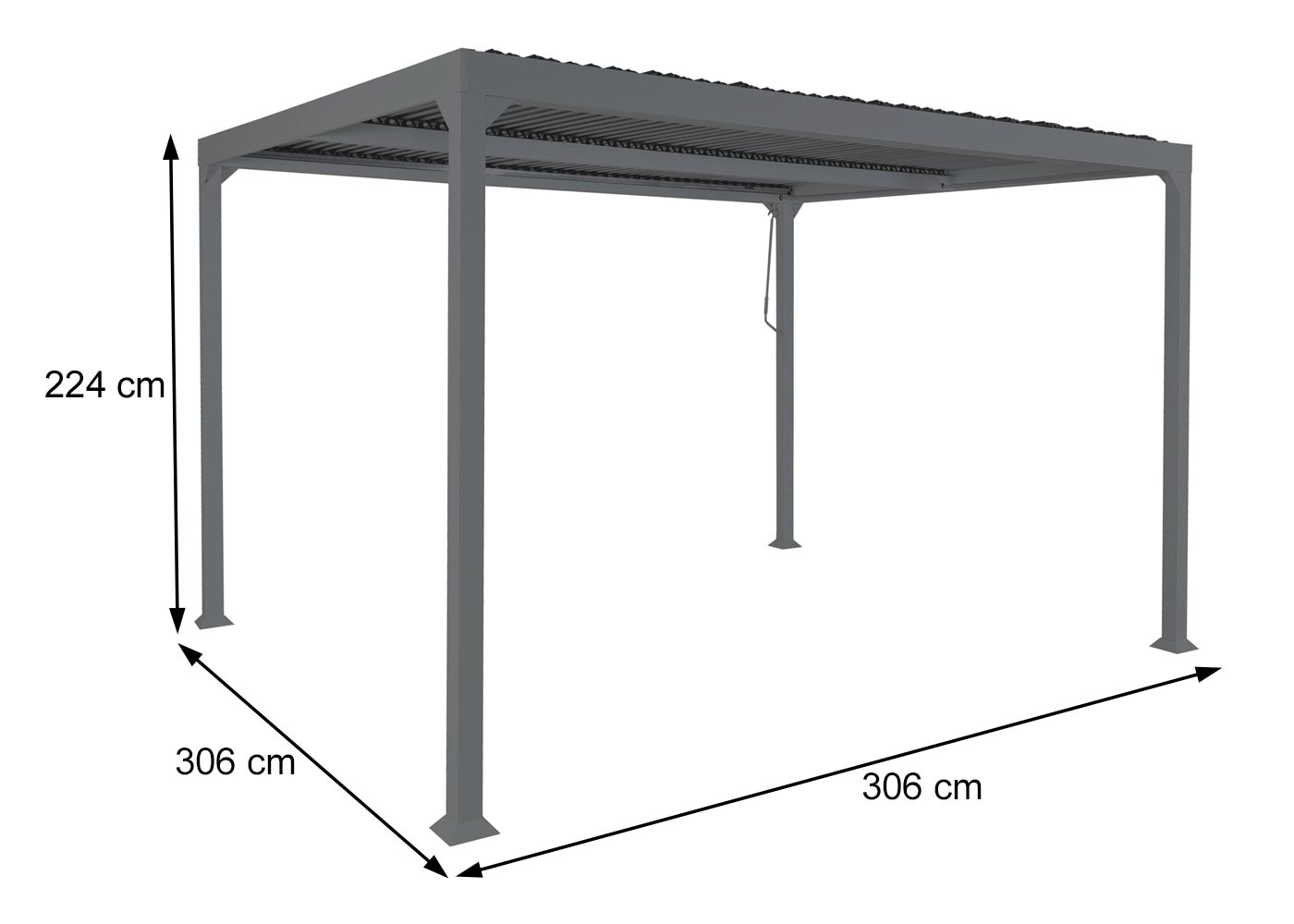 HWC-L41 Pergola Bemassungsbild