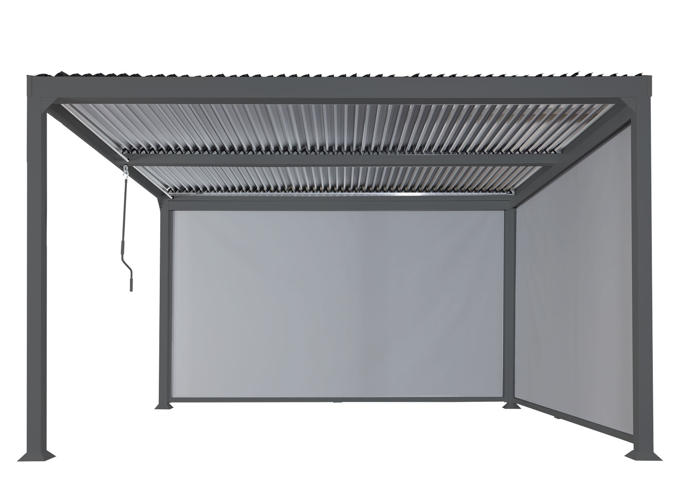 Pergola HWC-L41 mit Seitenwände von unten
