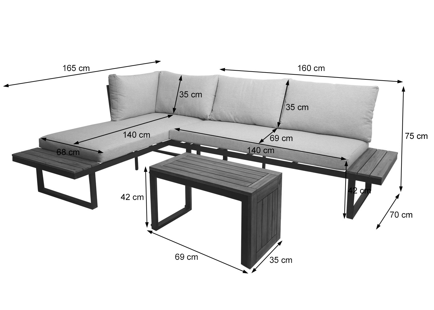 Garten Garnitur HWC-L27 Bemaungsbild