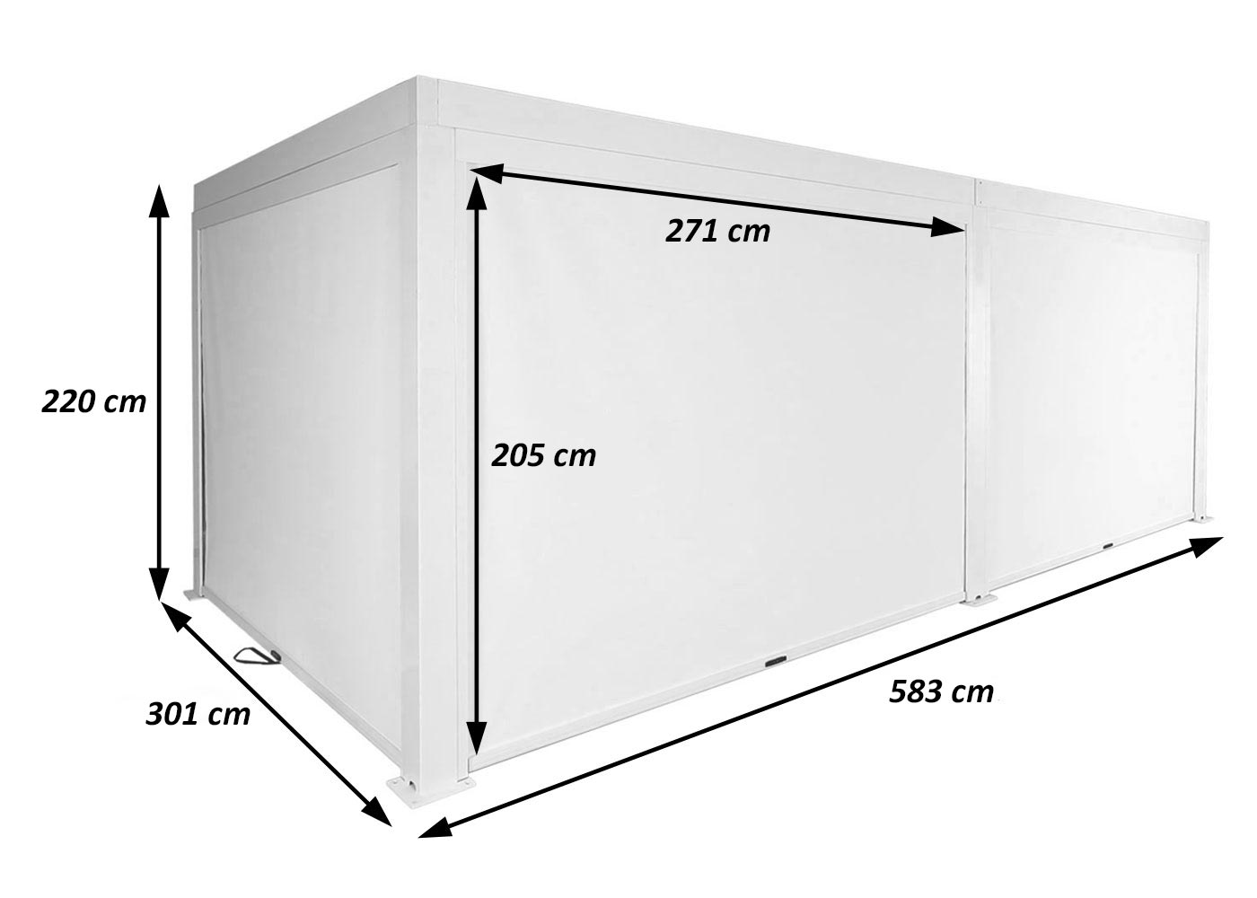 HWC-L46 Pergola 3x6m Bemaungsbild