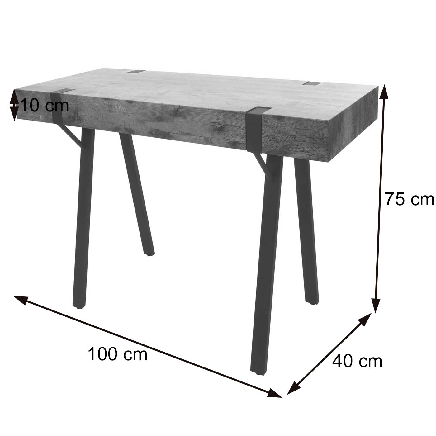 Konsolentisch HWC-L54 Detailansicht Bemaungsbild