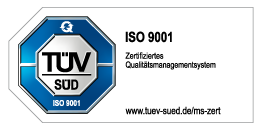 TÜV-zertifiziertes Qualitätsmanagement QM9001